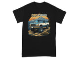 Black t-shirt graphic with vintage pickup truck and "OBSession" text.