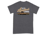 Brown two-tone longbed pickup truck graphic with "Keep Longbeds Long" text.