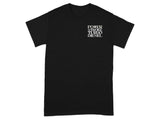Black t-shirt with white text reading "POWER STROKE TURBO DIESEL" on the left chest.