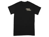 Black t-shirt with "POWER STROKE" embroidered on the chest.
