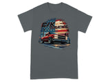 Red truck graphic with C/K Trucks text and American flag background.