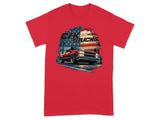 Red t-shirt with graphic of a red pickup truck and "C/K TRUCKS" text.