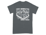 First Generation 1960-1966 pickup truck graphic on a dark grey t-shirt.